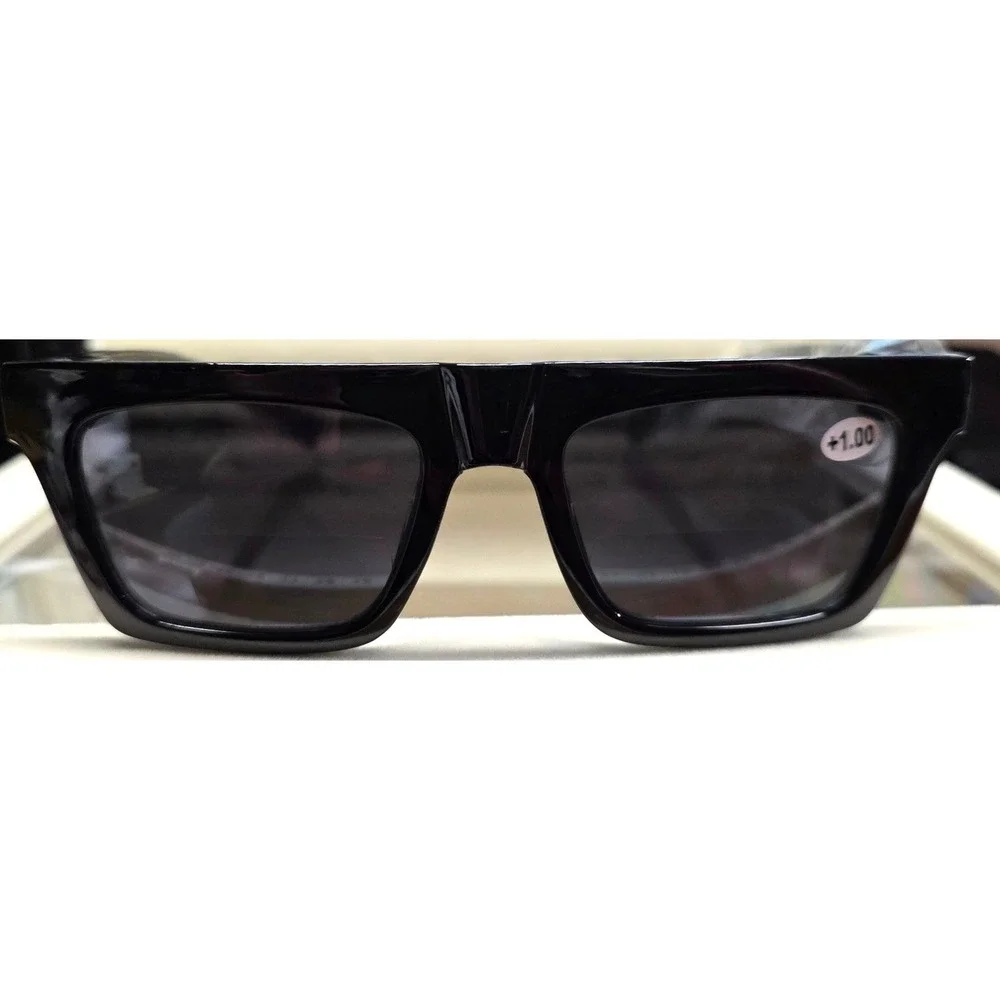 New Bifocal Reading Readers Lenses‎ +1.00 Glasses UV400 Sunglasses Black Square